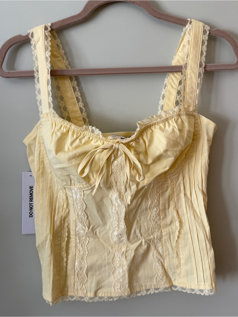 Cotton Blend Lace Trim Stellah Bustier Top